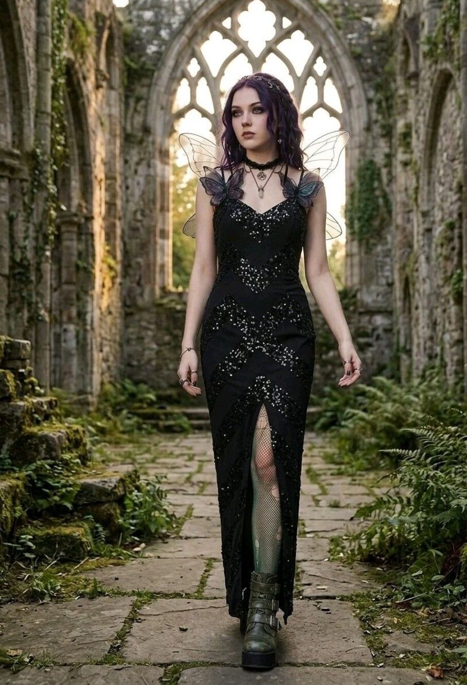 Vintage Y2K Black Silk Sequin Column Maxi Long Gown Evening Formal Slip Dress M - Picture 3 of 16